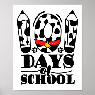 Poster 100 Dias De Criança De Cachorro Dalmaciano Na Esco