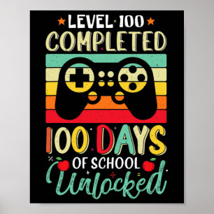 Poster 100 Dias De Desbloqueio De Nível De Jovens Jogador