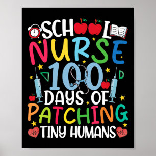 Poster 100 Dias De Enfermeira Humana Minúscula Com Patch