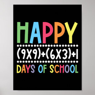 Poster 100 Dias De Escola 100.º Dia De Fórmula Matemática
