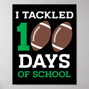 Poster 100 dias de escola 100 dias de futebol estudante