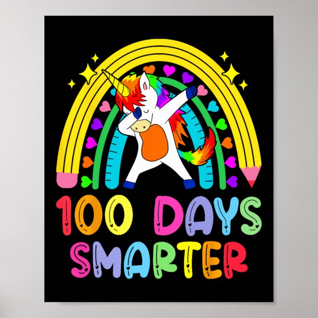 Poster 100 Dias De Escola Arco-Íris 100º Dia Da Escola Me (Frente)