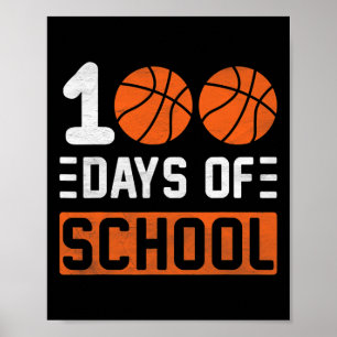 Poster 100 Dias De Escola Bysketbyll 100º Dia Da Escola