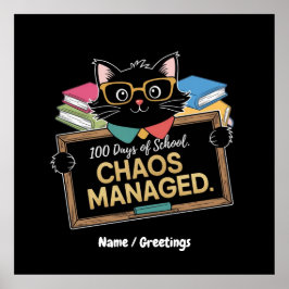 Poster 100 dias de escola como sobreviveu esse professor