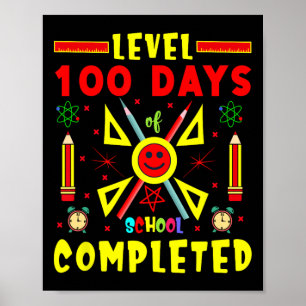 Poster 100 Dias De Escola Completaram O Jogo De Jogo De 1