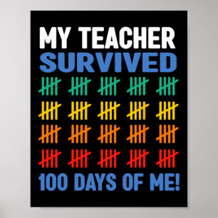 Poster 100 Dias De Escola Crianças Meninos 100º Dia De Ro