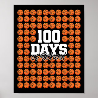 Poster 100 Dias De Escola De Basquete 100º Dia De Chá Esc