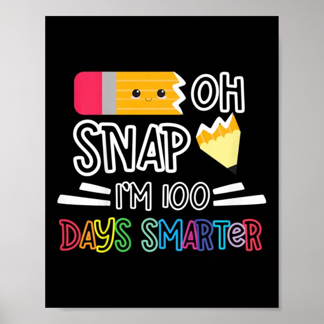 Poster 100 dias de escola eu sou 100 dias mais inteligent (Frente)