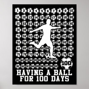 Poster 100 Dias De Escola Futebol Masculino 100º Dia De E