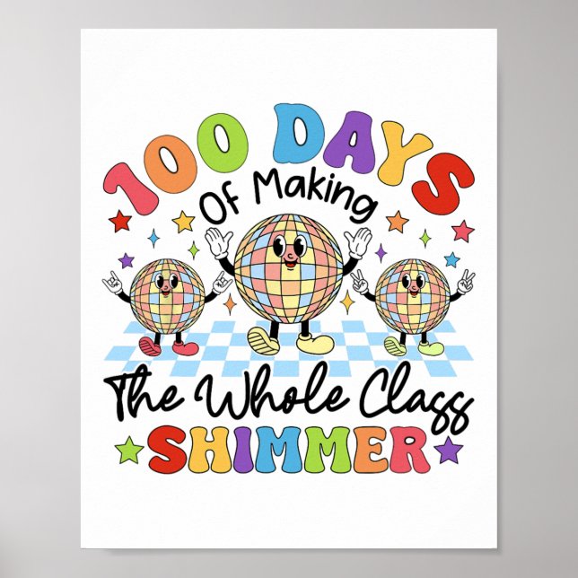 Poster 100 Dias De Fazer Escolar O Shimmer Gir Da Cl (Frente)