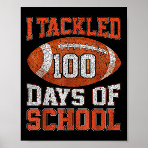 Poster 100 Dias De Futebol Escolar 100.º Dia Para Rapazes