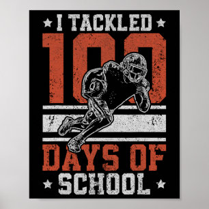 Poster 100 Dias De Futebol Escolar 100.º Dia Para Rapazes