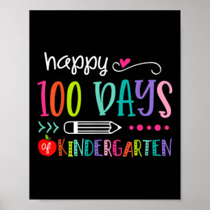 Poster 100 Dias De Jardim De Infância 100 Dias De Escola
