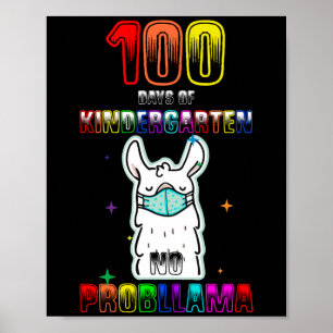 Poster 100 dias de jardim de infância sem problema Lama