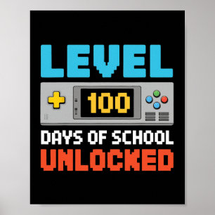 Poster 100 Dias De Jovens Jovens Jogadores De Vídeo Na Es