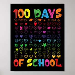 Poster 100 Dias De Professora Crianças De Ensino Menino 1