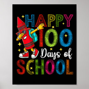 Poster 100 Dias De Professora De Lápis Coloridos Escolare