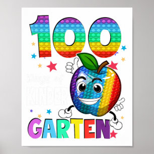 Poster 100 Dias De Professora Do Jardim De Infância 100 D