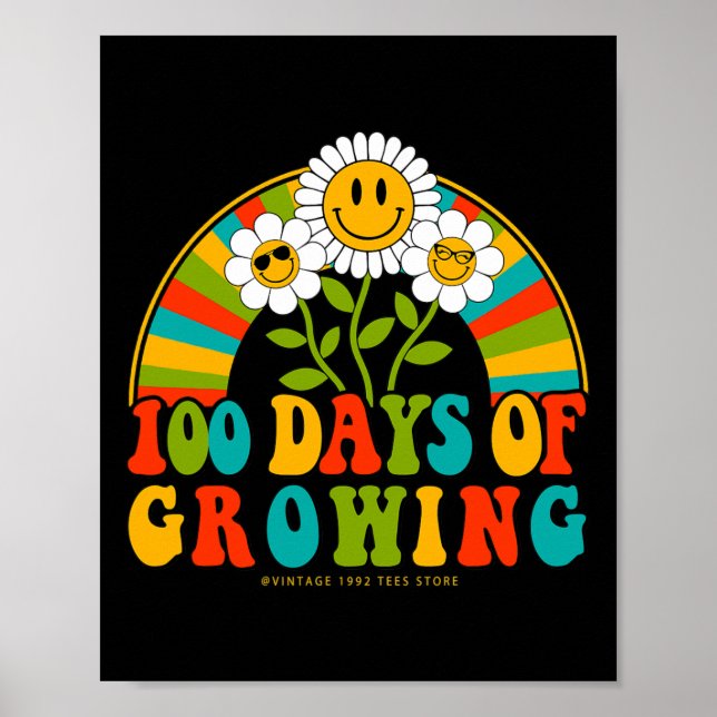 Poster 100 Dias De Professores Do Ensino 100 Dias De Grow (Frente)