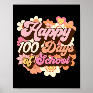 Poster 100 Dias De Professores Escolares Crianças Comemor