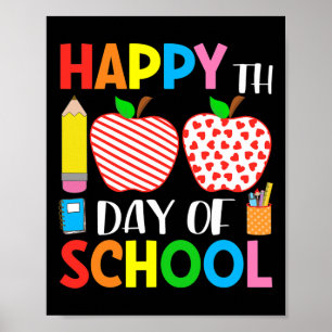 Poster 100 Dias De Professores Escolares Professores E Es