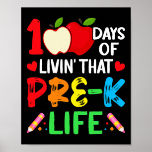 Poster 100 Dias De Professores Pré-Escolares