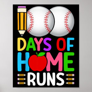 Poster 100 Dias De Rebatidas De Home Run Bysebyll 100º Di
