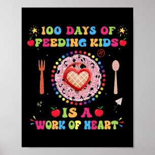 Poster 100 Dias De Senhora Almoçadora Para Café De Almoço