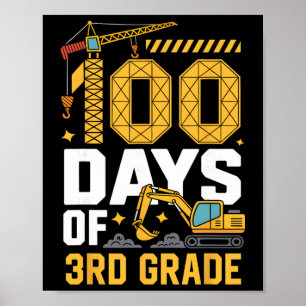 Poster 100 Dias De Veículo De Construção Da 3ª Série 100