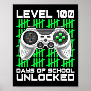 Poster 100 Dias De Videos games De Jogadores Bloqueados N