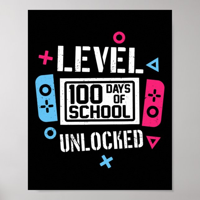 Poster 100 Dias De Videos games De Jogadores Bloqueados N (Frente)