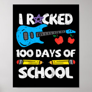 Poster 100 Dias De Violão Escolar 100 Dias Mais Inteligen