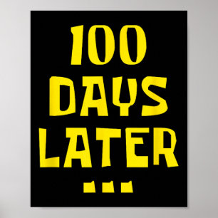 Poster 100 Dias Depois 100. º Dia De Professores Crianças