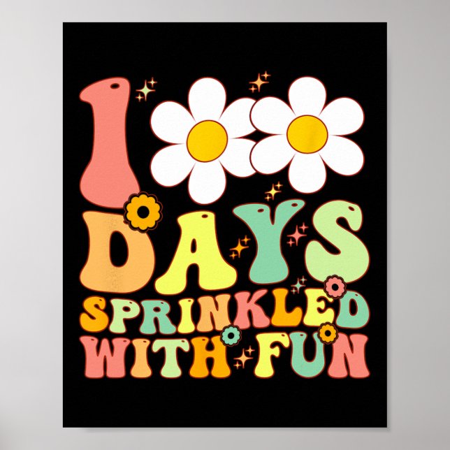 Poster 100 Dias Empurrados Com Crianças De Cupcake Divert (Frente)