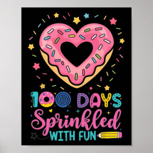 Poster 100 Dias Empurrados Com Cupcake Divertido 100 Dias