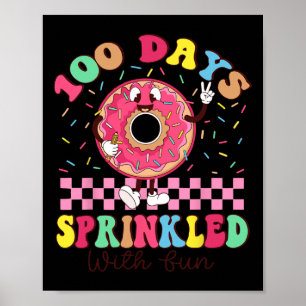 Poster 100 Dias Empurrados Com Rosquinha Diária 100