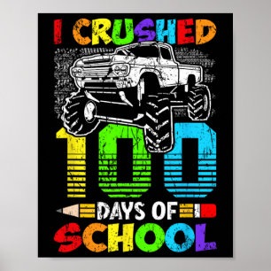 Poster 100 Dias Esmagados De Meninos Escolares 100 Dias D
