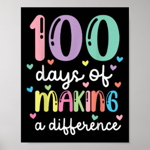 Poster 100 Dias Fazendo A Diferença 100º Dia De Escola
