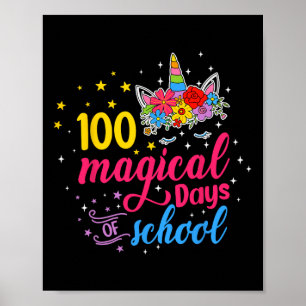 Poster 100 Dias Mágicos Crianças Unicórn Figuram 100º Dia