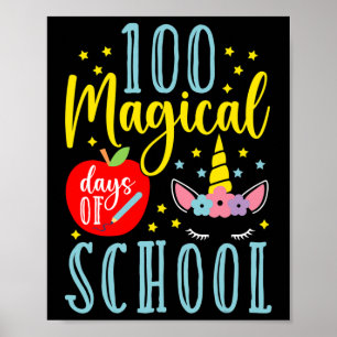 Poster 100 Dias Mágicos De Coluna Mágica Do Pássaro Unicó