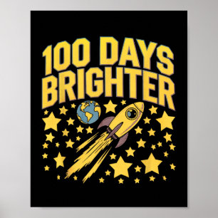 Poster 100 Dias Mais Brilhante 100º Dia das Estrelas Esco