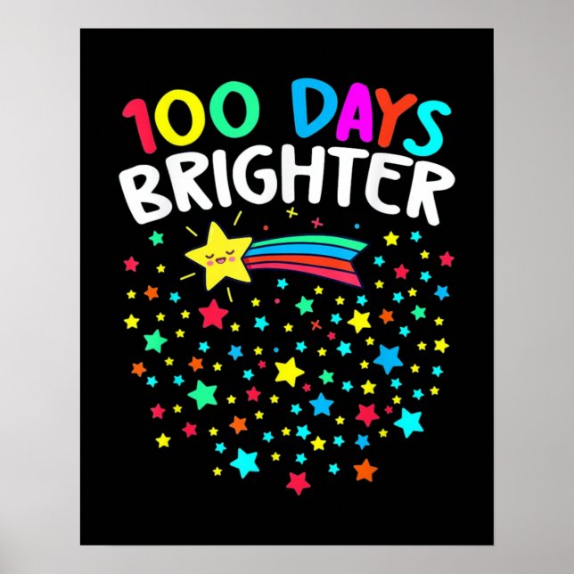 Poster 100 Dias Mais Brilhantes Estrelas (Frente)