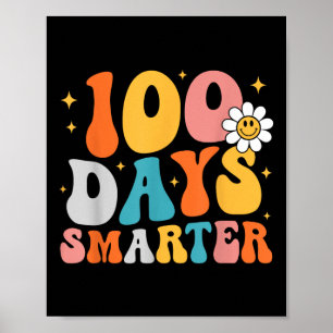 Poster 100 Dias Mais Inteligente De Groovy 100º Dia De Me