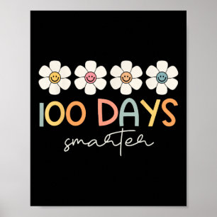 Poster 100 Dias Mais Inteligente De Groovy 100º Dia De Me