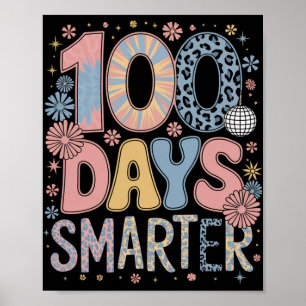 Poster 100 Dias Mais Inteligente Feliz 100º Dia De Escola