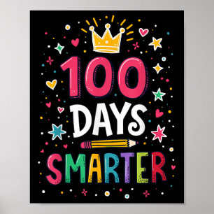 Poster 100 Dias Mais Inteligente Professora 100.º Dia De