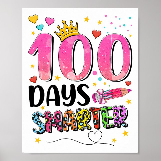 Poster 100 Dias Mais Inteligentes 100º Dia De Crianças Es (Frente)