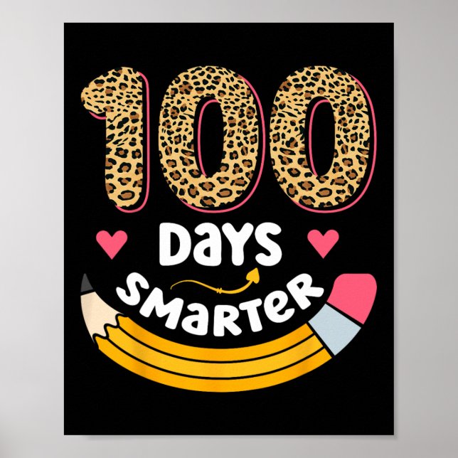 Poster 100 Dias Mais Inteligentes 100º Dia De Professores (Frente)