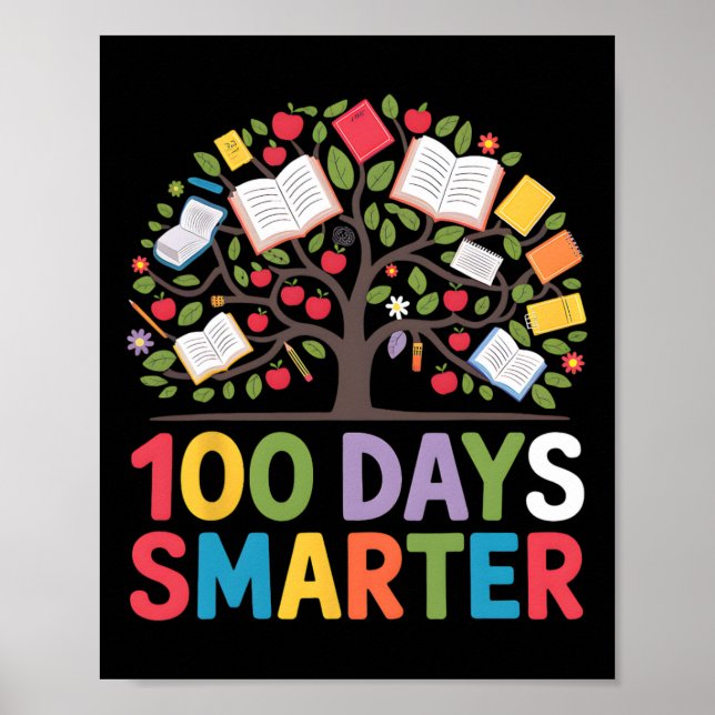Poster 100 Dias Mais Inteligentes - Árvore Criativa E Ins (Frente)