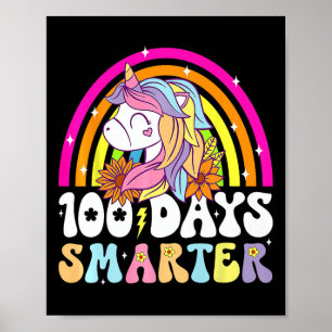 Poster 100 Dias Mais Inteligentes Crianças Do Unicórnio R